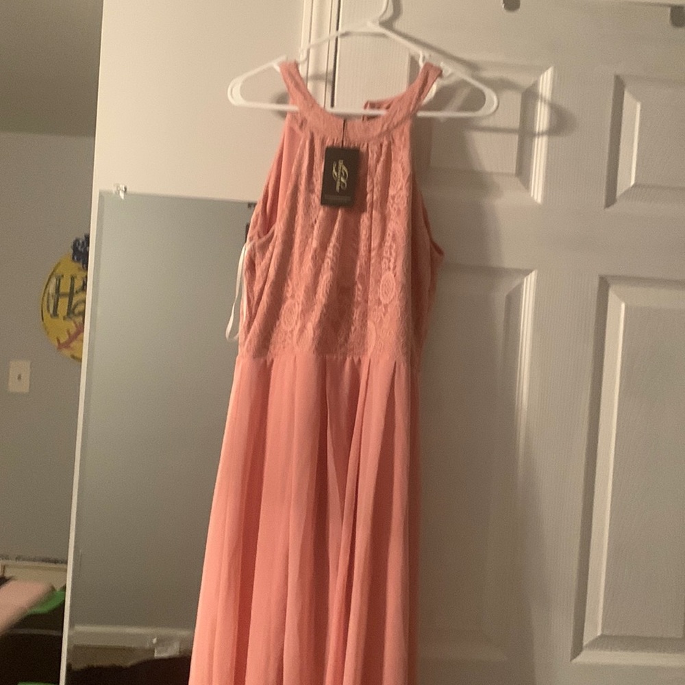 Dusty pink bridesmaid dress